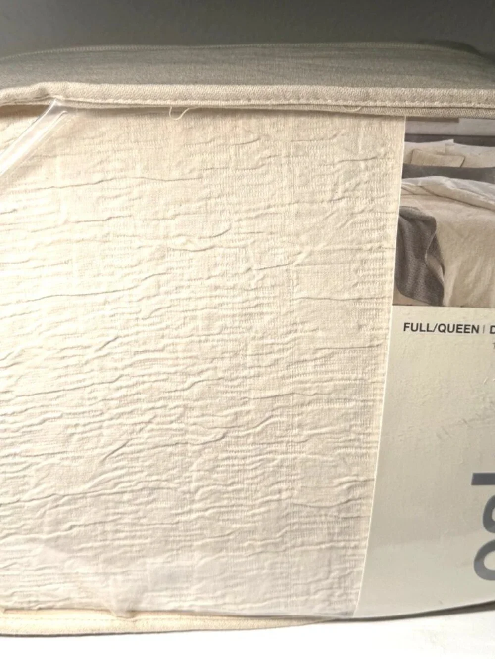 Oake Layered Horizons 3 Pc  Full / Queen Natural Cotton Duvet Set - MSRP $250